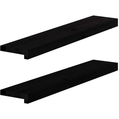 Image of vidaXL Window Sills 2 pcs Dark Brown 80x15x2 cm Solid Wood Oak