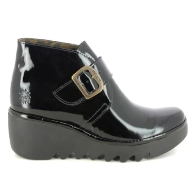 Image of BIRT397FLY Atlantis Leather Women&#039;s Ankle Wedge Boots