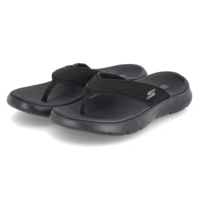 Image of Skechers Go Walk Flex Womens Black Toe Post Sandal Size 6 UK