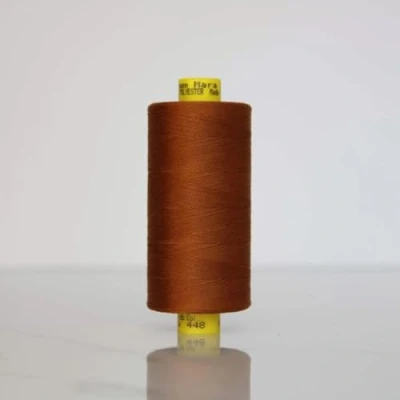 Image of Gutermann Mara 120 All Purpose Polyester Sewing Thread 1000m Spool, UV Resistant, Silky Shine, Tear &amp; Abrasion Resistant Perfect for Machines or Hand Sewing/Colour 448