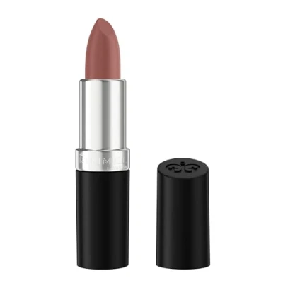 Image of Rimmel Lasting Finish Lipstick 320 Silky Beige, Creamy Satin Finish, Long 8 HR Wear, Comfortable Formula, Rich Pigment