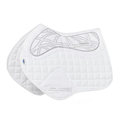 Image of WeatherBeeta Ultra Grip Jump Shaped Saddle Pad, White, Full