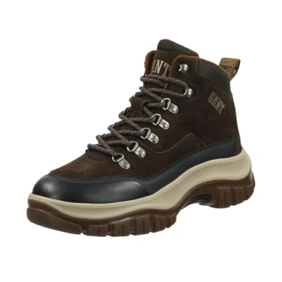 Image of GANT FOOTWEAR Men&#039;s hillark Ankle Boot, Dark Brown, 12.5 UK