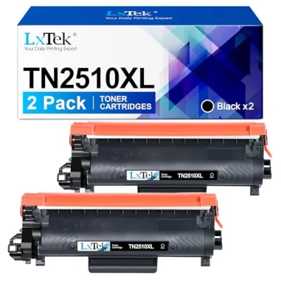 Image of LxTek TN2510XL TN 2510XL Toner Cartridges Compatible with Brother TN2510 Toner, for DCP L2620DW L2627DW L2660DW L2665DW, HL L2400DW L2445DW, MFC L2800DW L2827DW L2835DW L2860DW (2 Black)