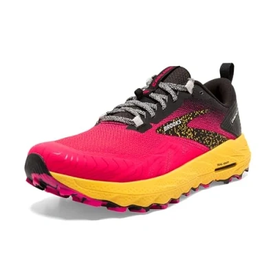 Image of Brooks Women&#039;s Cascadia 17 Trail Running Shoe, Diva Pink/Black/Lemon Chrome, 7.5 UK