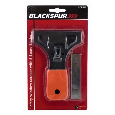 Image of Red Safety Window Scraper By Blackspur