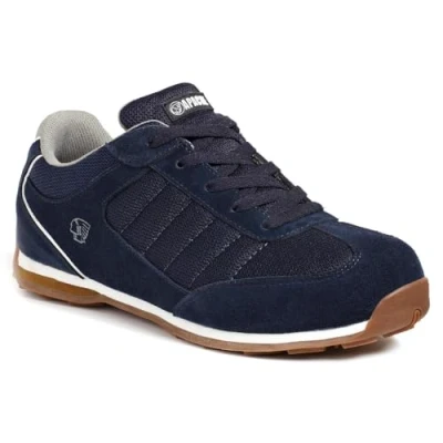 Image of Apache Strike Safety Trainers Navy Size 8 UK Steel Toe Cap Midsole Protection Padded Collar and Tongue Certified Durable Outsole