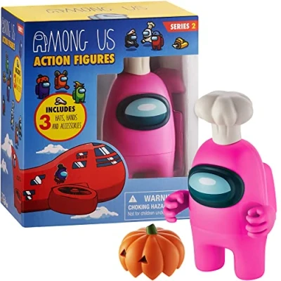 Image of Among Us Collectible Action Figure Series 2 With Accessories (Pink)