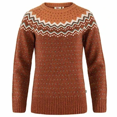 Image of Fjallraven 89941 215 242 Övik Knit Sweater W Sweatshirt Women&#039;s Autumn Leaf Desert Brown Size XXS