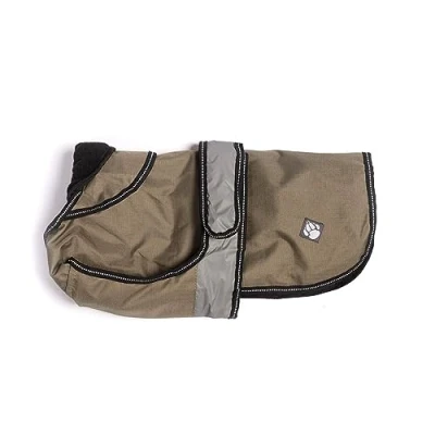 Image of Danish Design 2 In 1 Light Reflective Four Seasons Removable Polar Lining Khaki Dog/Puppy Coat 12 Inch 30 cm