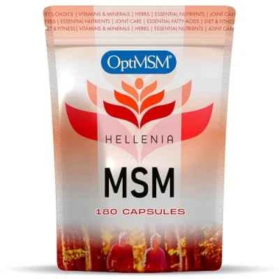 Image of Hellenia MSM (Methyl Sulphonyl Methane) 750mg 180 Capsules Joint Care Supplement