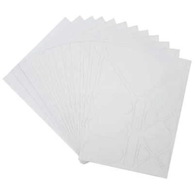 Image of Woohome 12 Sheets Self Adhesive Nylon Patch Repair Patches Patch, Can be Cut for Clothing Down Jacket Holes Tearing, White