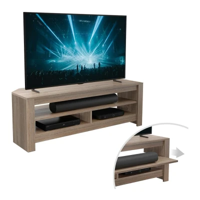 Image of AVF Calibre Sound 1200 mm TV Stand Rustic Sawn Oak, Brown