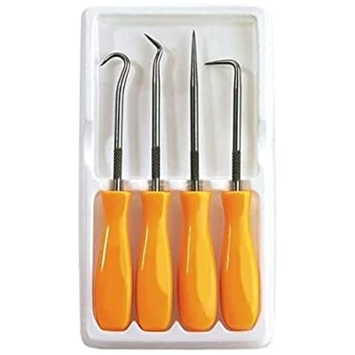 Image of Bahco 2633L/S4 Awls and Hooks Set, Yellow/Silver, 120 mm