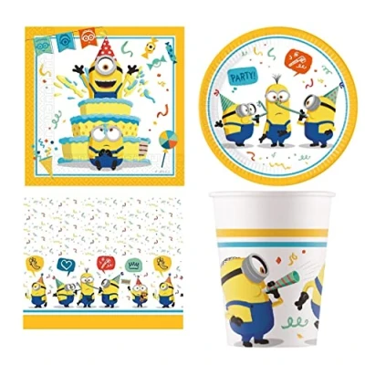 Image of Budget Gifts Minions Rise Of Gru Party Pack For 16 Guests