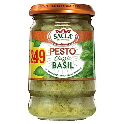 Image of Sacla&#039; Classic Basil Pesto 190g