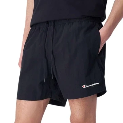 Image of Champion Men&#039;s Legacy Icons Tonal Beachshorts Crinkle Taslon C Logo Swim Trunks, Black, S