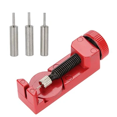 Image of Watch Link Remover, Professional Adjuster Repair Metal Bracelet Strap Pins Removal, Portable Links Device, Band Pin Tools(Red)