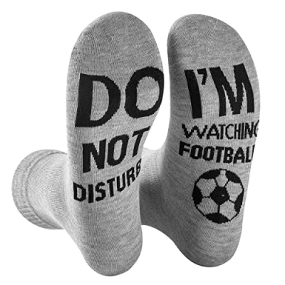 Image of Novelty Sock for Men Women Do Not Disturb I’m Watching Football Rugby Socks Funny Gifts Lovers