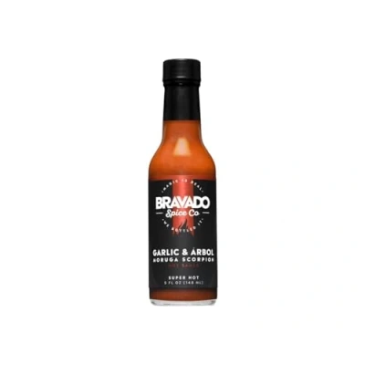 Image of Bravado Spice Garlic &amp; Arbol Moruga Scorpion Hot Sauce 5fl oz, 148 ml