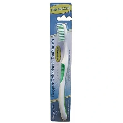 Image of Platypus Orthodontic Toothbrush, Better Access Over Brackets &amp; Archwires, Silcone Grip, Helps to Keep Teeth Gums Clean