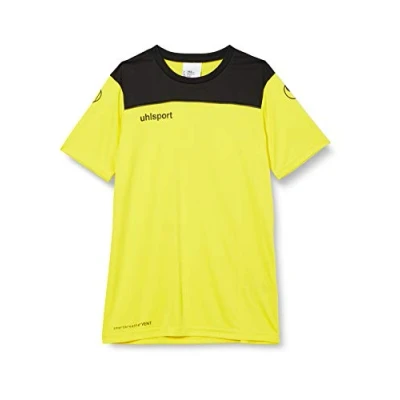 Image of uhlsport Men&#039;s Offense 23 Poly Shirt Football Training Clothing, Lime Yellow/Black/Anthracite, XXL