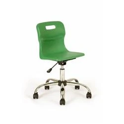 Image of Titan Swivel Junior Chair 365 435mm Seat Height Green T30 GN