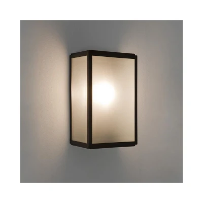 Image of Homefield Sensor Textured Black Wall Light Astro