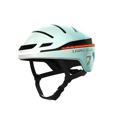 Image of LIVALL EVO21 Smart Cycle Helmet with Lighting, 360 Degree Visibility, Fall Detection and SOS Alert, Mint, M (54 58cm)