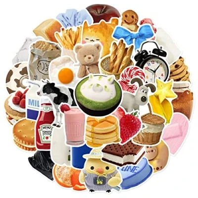 Image of 50Pcs Cow Stickers for Kids Teens Adults Boys Girls Gift,Stickers Pack Laptop,Skateboard Luggage Car Bike Cup Computer Water Bottle Decor,Cartoon Vinyl Waterproof Sticker Decal