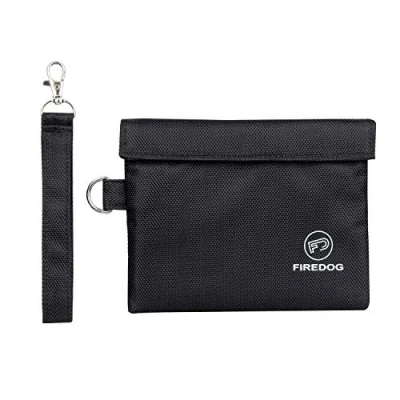 Image of FIREDOG Smell Proof Bag, Carbon Lined Odor Pouch 7x6 Case Container for Travel Storage (Black)