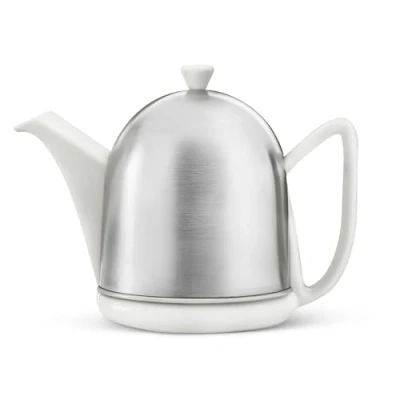 Image of Bredemeijer 3510W Teapot Manto 1,0L, satin finish, spring white, Stainless Steel, 1 L, 17.2 cm*14.1 cm*23.7 cm