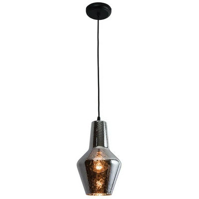 Image of Lamia Ceiling Pendant 1 Light Glass Chrome