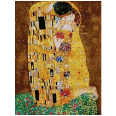 Image of The Kiss Counted Cross Stitch Kits, 100% Cotton, 14ct, 150x200 27x36 cm Cotton Kits