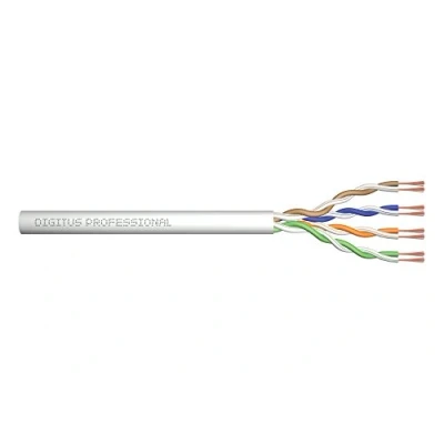 Image of DIGITUS Raw patch cable Cat 6 Unassembled by the metre 100 m U UTP network LSZH AWG 26/7 Grey