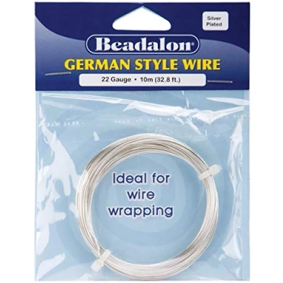 Image of Beadalon German Style Wire Silver Round 22 Gauge, 32.8&#039;