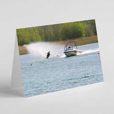 Image of Beebooh cards person water skiing birthday card