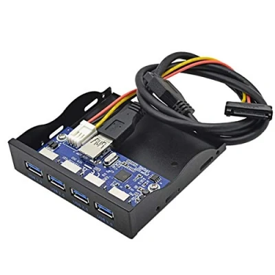 Image of cablecc U3 096 USB 3.0 HUB 4 Ports Front Panel to Motherboard 20Pin Connector Cable for 3.5 inch Floppy Bay