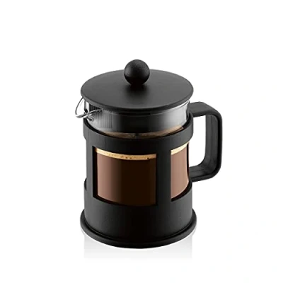Image of BODUM 1784 01 Kenya 4 Cup French Press Coffee Maker, Black, 0.5 l, 17 oz