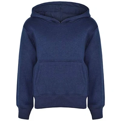 Image of A2Z 4 Kids Girls Boys Plain and Tie Dye Print Sweatshirt Pullover Sweat Hoodie Navy 13