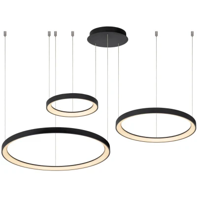 Image of Lucide VIDAL Pendant light 78 cm LED Dim. 1x120W 2700K Black