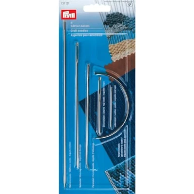 Image of Brunner Prym Assorted Silver Craft Needles 6 Pieces