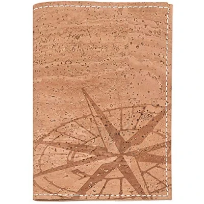 Image of SIMARU Passport holder made of elegant cork leather in beige, protective cover for your passport; water repellent and robust, sustainable vegan; the perfect protection travel documents or