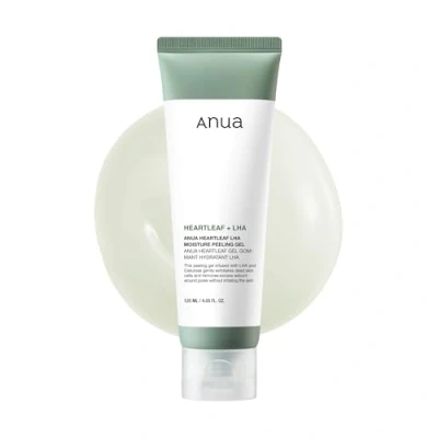Image of ANUA Heartleaf LHA Moisture Peeling Gel I Gentle Cleanser and Exfoliator with LHA, Resurface, Remove Dead Skin Cells, Smooth Texture, Calming, 4.05 fl oz (120ml)