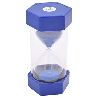 Image of Large Sand Timer in Safecase Perfect for Teachers Classrooms Home Or Office Decor Height 16cm (5 Minutes)