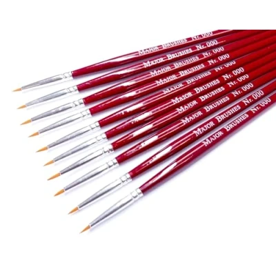 Image of Major Brushes Sable Substitute Brush Size 000 Set of 10