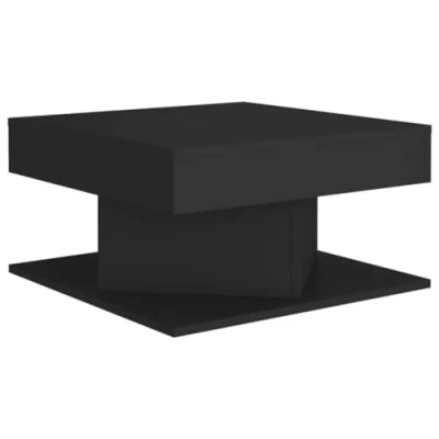 Image of vidaXL Coffee Table Indoor Home Living Room Furniture Accessories Household Couch End Accent Side Sofa Storage Set Chipboard Black