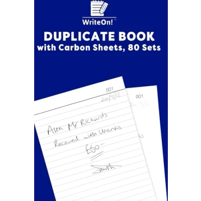 Image of (12 Pack) A5 Duplicate Book with Carbon Sheet 1 80 Page Full Size