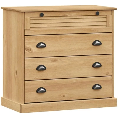 Image of vidaXL Chest of Drawers VIGO 80x40x76 cm Solid Wood Pine