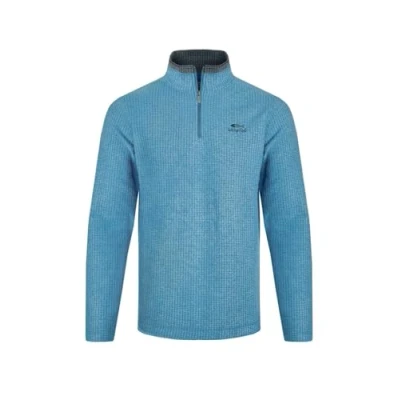 Image of Weird Fish Newark Eco 1/4 Zip Grid Fleece Sky Blue Size 4XL